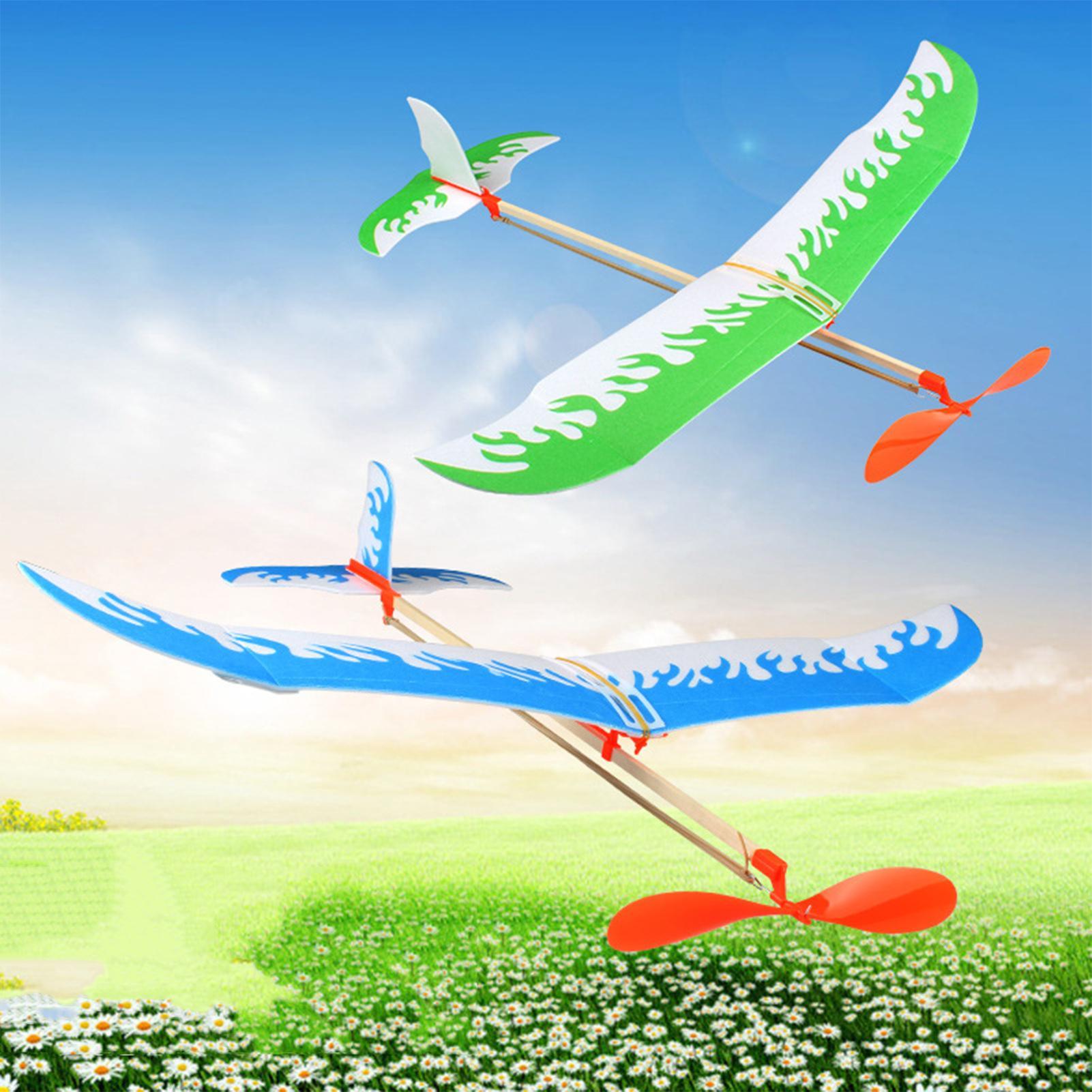 Kids Outdoor Play Equipment - Lastik Bantlı Uçaklar Motorlu Planör Uçak