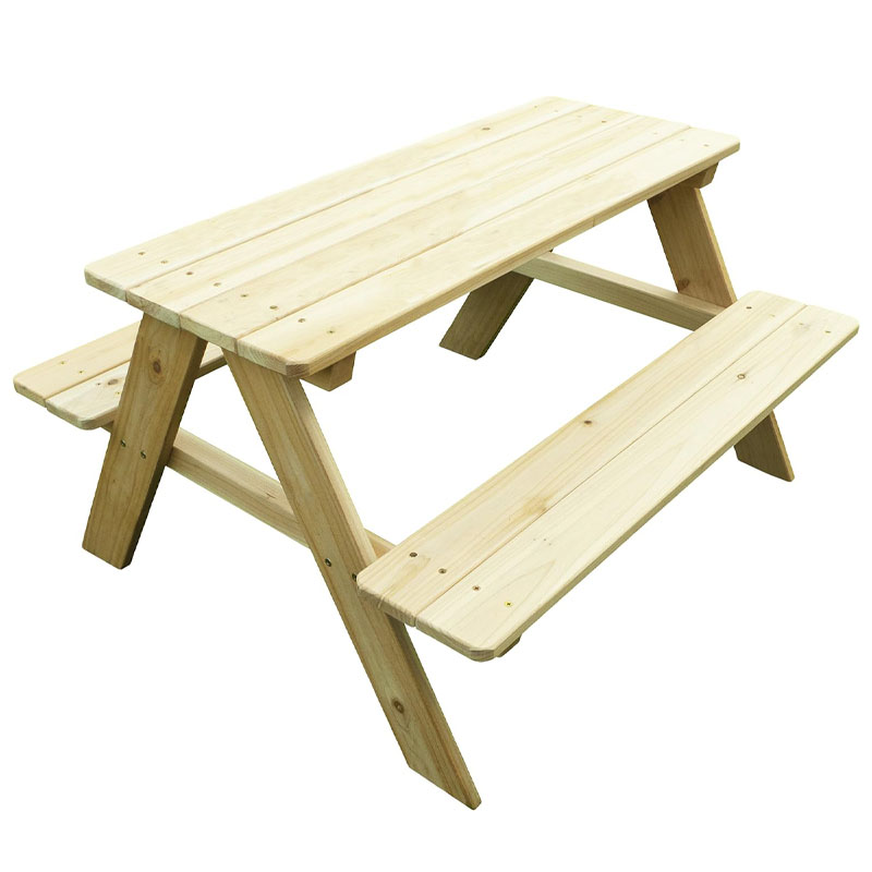 Kids Outdoor Bench - Ahşap Çocuk Piknik Masası ve Bankı