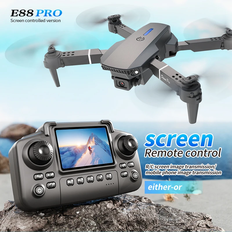 Profesyonel E88 PRO Drone, Ekr - Kids Outdoor Play Equipment incelemesi ve fiyatı