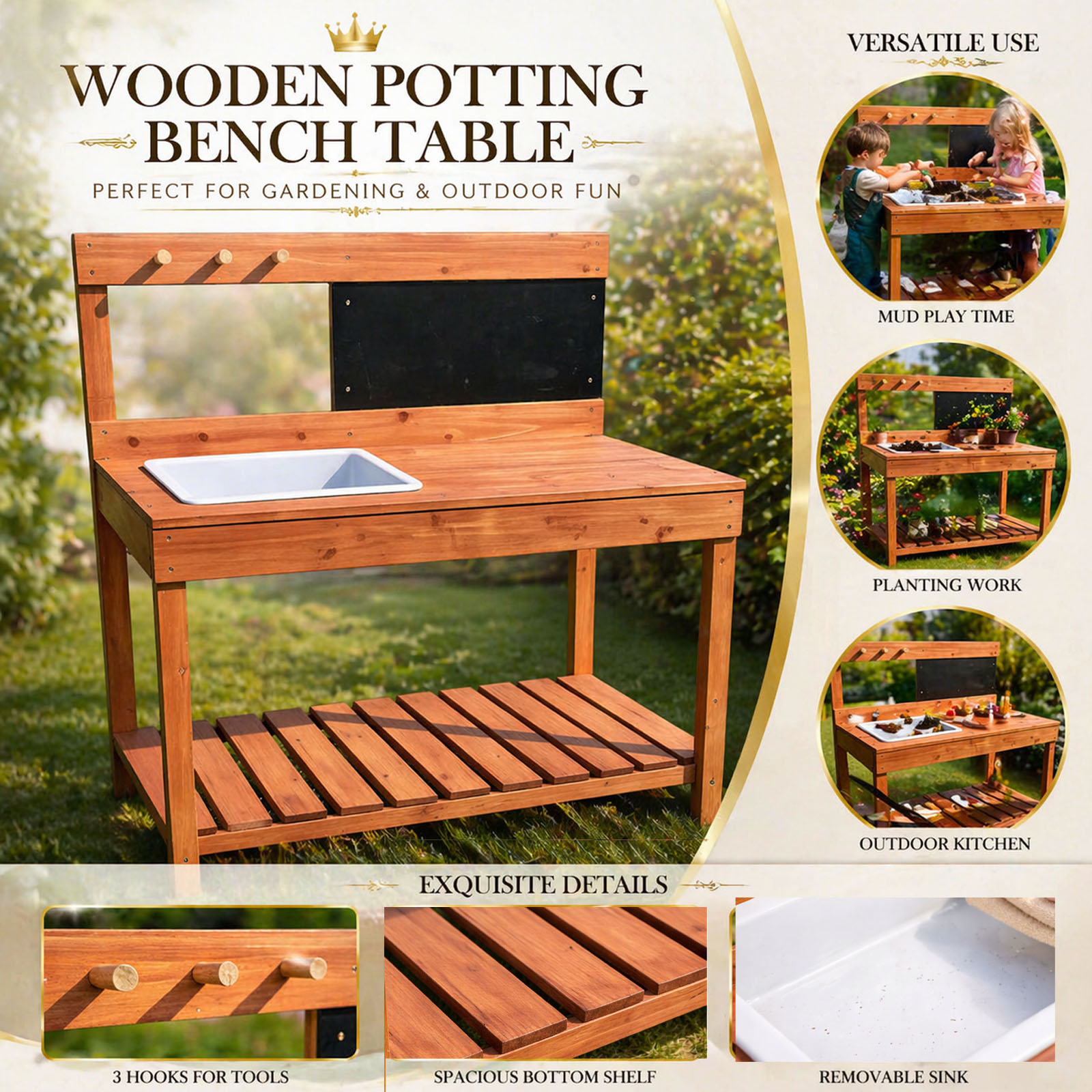 Ahşap Saksı Masaları Çocuklar  - Kids Outdoor Bench incelemesi ve fiyatı