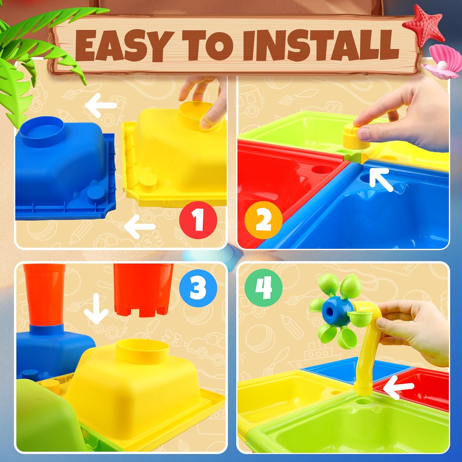 4 In 1 Çocuklar Su ve Kum Açık - Kids Outdoor Sensory Table incelemesi ve fiyatı