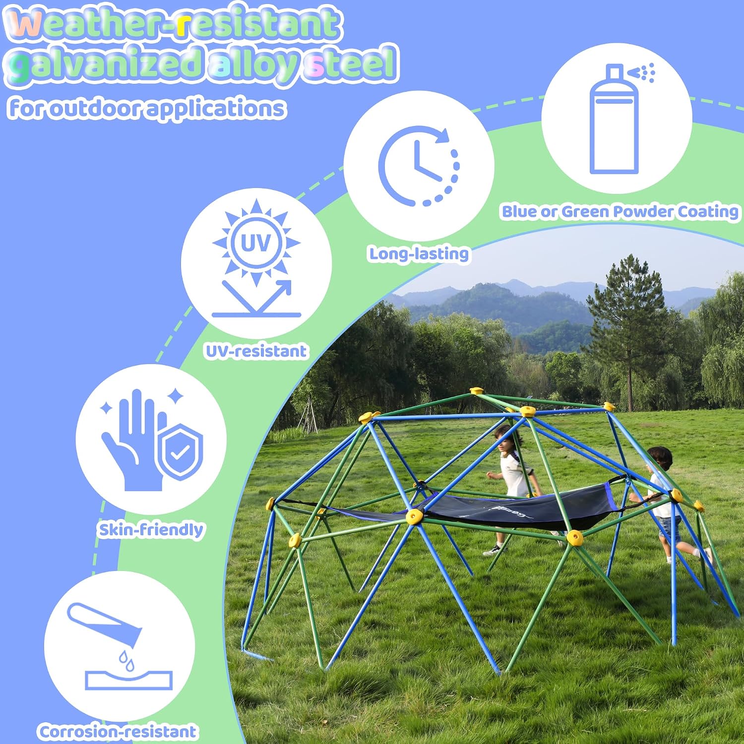 10FT Tırmanma Kubbesi ve Hamak - Kids Outdoor Climbing Dome incelemesi ve fiyatı
