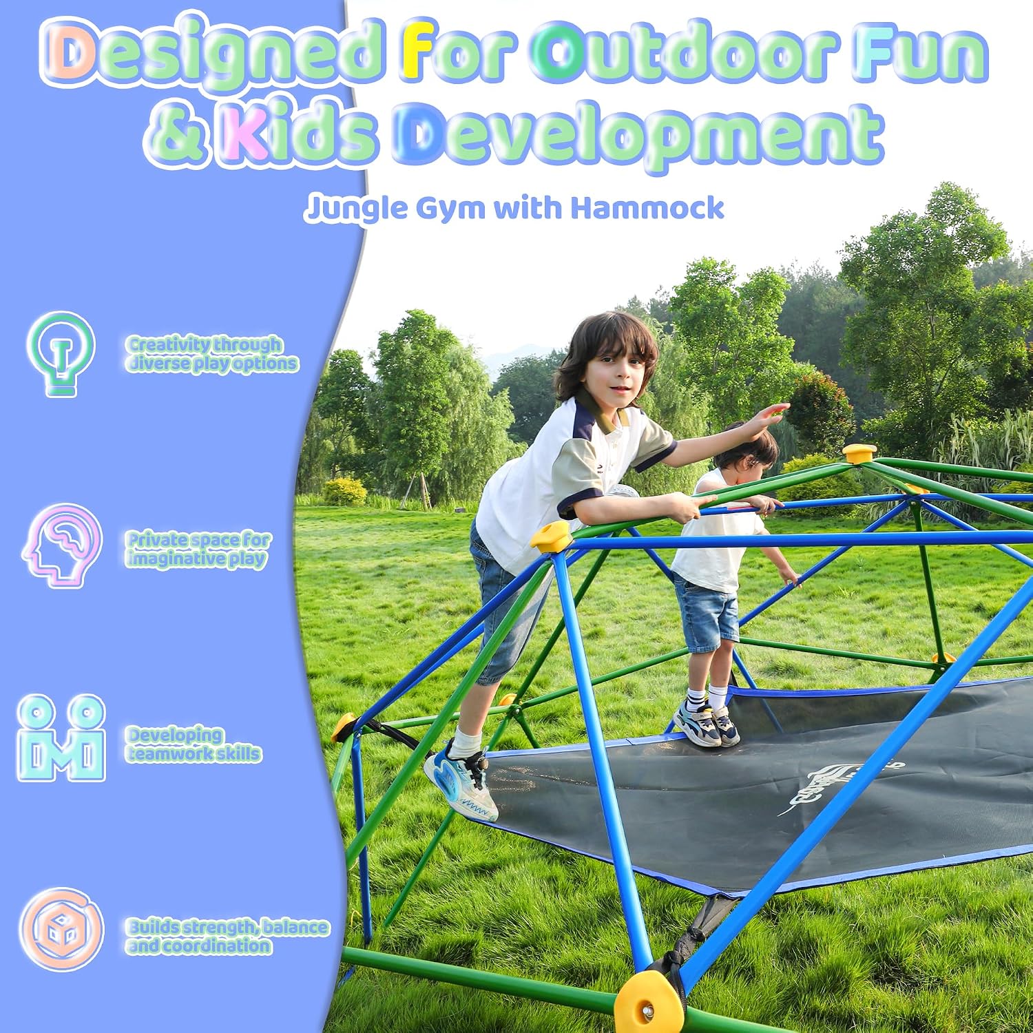 10FT Tırmanma Kubbesi ve Hamak - Kids Outdoor Climbing Dome incelemesi ve fiyatı